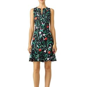 NWT Kate Spade Jardin Tile Floral Hummingbird Print Sheath Dress
